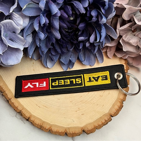 Aviator ‘Eat, Sleep, Fly’ Keychain Luggage Tag - Picture 13 of 15